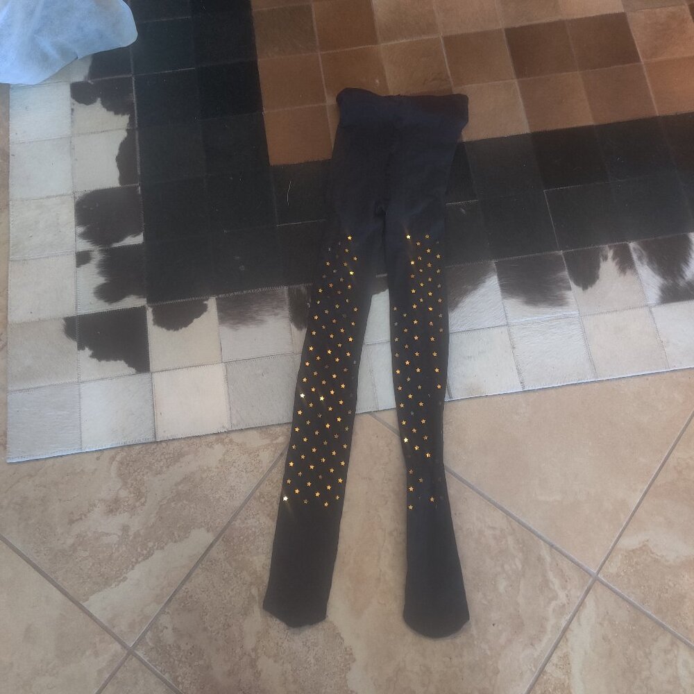 SNAG star print opaque tights size G new (plus size}
